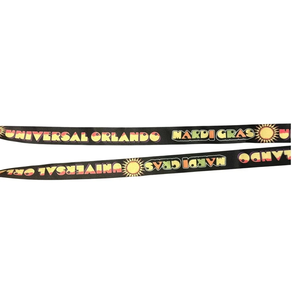 Universal‎ Studios Orlando Mardi Gras Neoprene Drink Holder Lanyard Retired